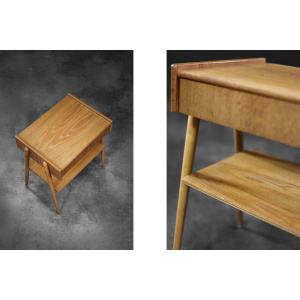 Vintage Mid-Century Scandinavian Modern Teak Nightstands from AB Carlstrom & Co Mobelfabrik, 1950s, Set of 2