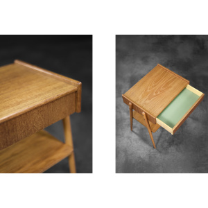 Vintage Mid-Century Scandinavian Modern Teak Nightstands from AB Carlstrom & Co Mobelfabrik, 1950s, Set of 2