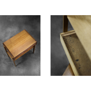 Vintage Mid-Century Scandinavian Modern Teak Nightstands, 1960s, Set of 2