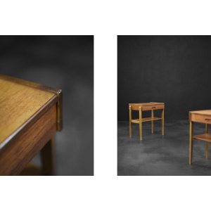 Vintage Mid-Century Scandinavian Modern Teak Nightstands, 1960s, Set of 2