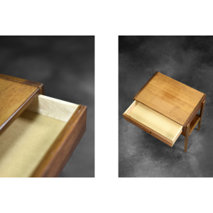 Vintage Mid-Century Scandinavian Modern Teak Nightstands, 1960s, Set of 2
