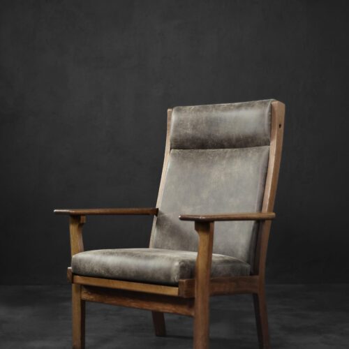Rare Vintage Mid-Century Danish Modern Armchair Model GE 181 A by Hans J. Wegner for Getama, 1950s