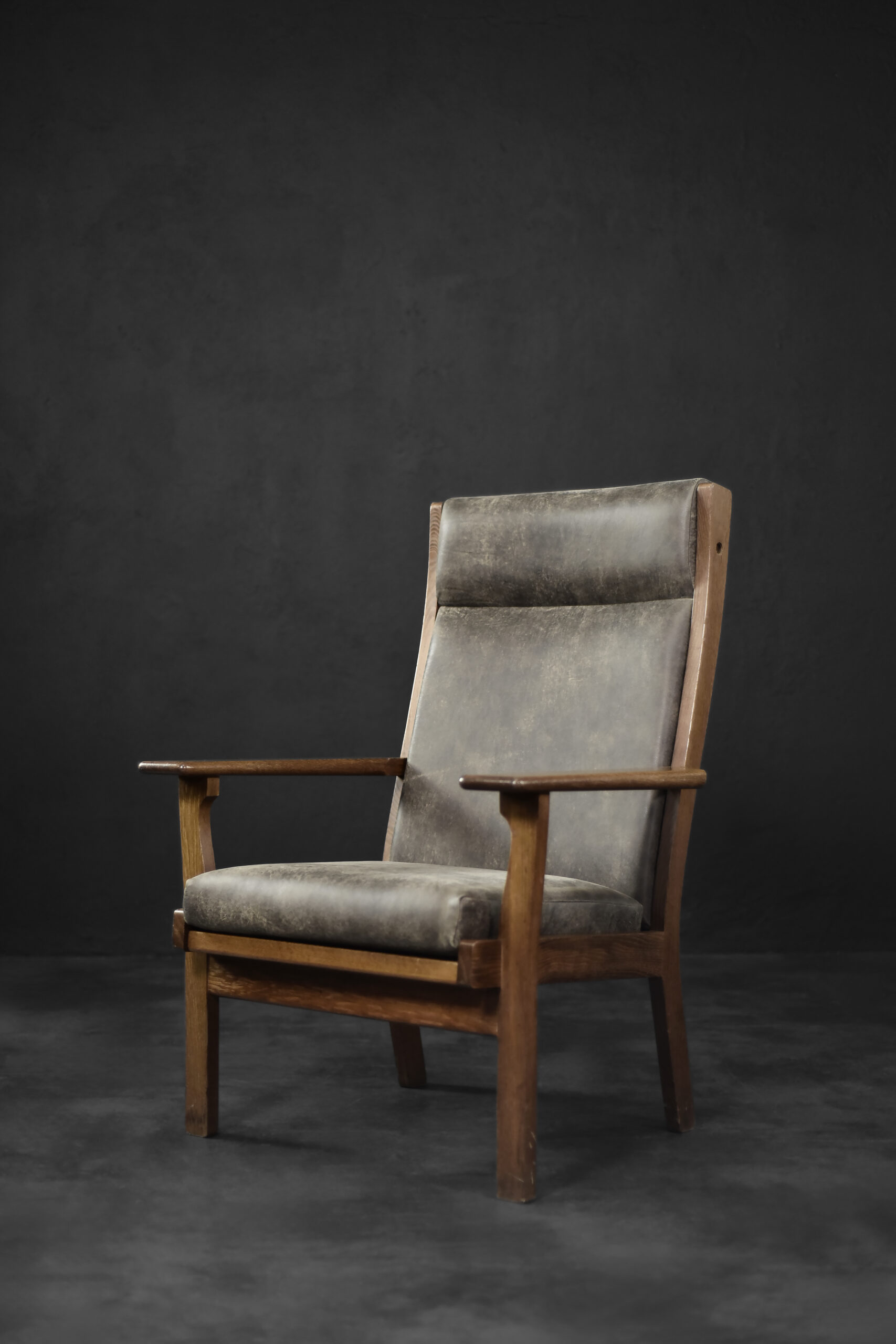 Rare Vintage Mid-Century Danish Modern Armchair Model GE 181 A by Hans J. Wegner for Getama, 1950s