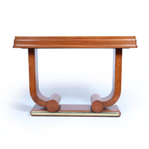 Pair Of French Art Deco Console Tables In Amboyna C1925