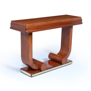 Pair Of French Art Deco Console Tables In Amboyna C1925