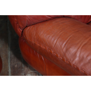 Stunning Lounge Chairs In Leather By Sapporo For Mobil Girgi Italy 1970
