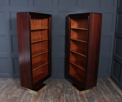 Pair Of French Art Deco Tall Open Bookcases C1925 - Image 7