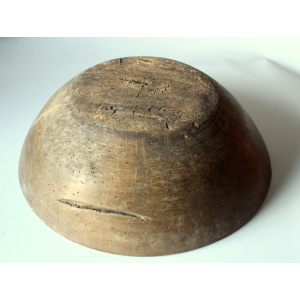 1850s - antique german wooden dough bowl