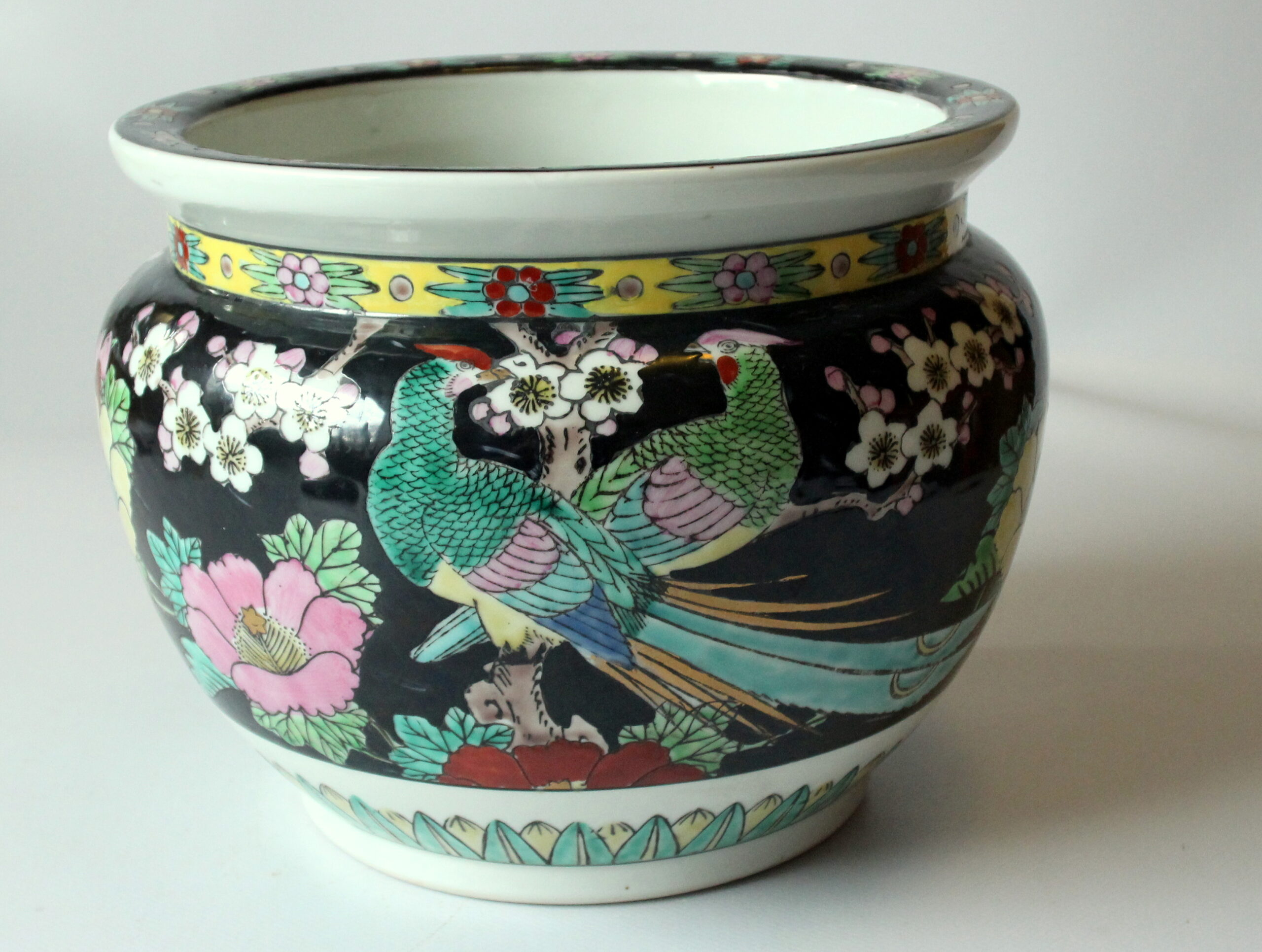 Beautifull large asian ceramic planter - Vintage