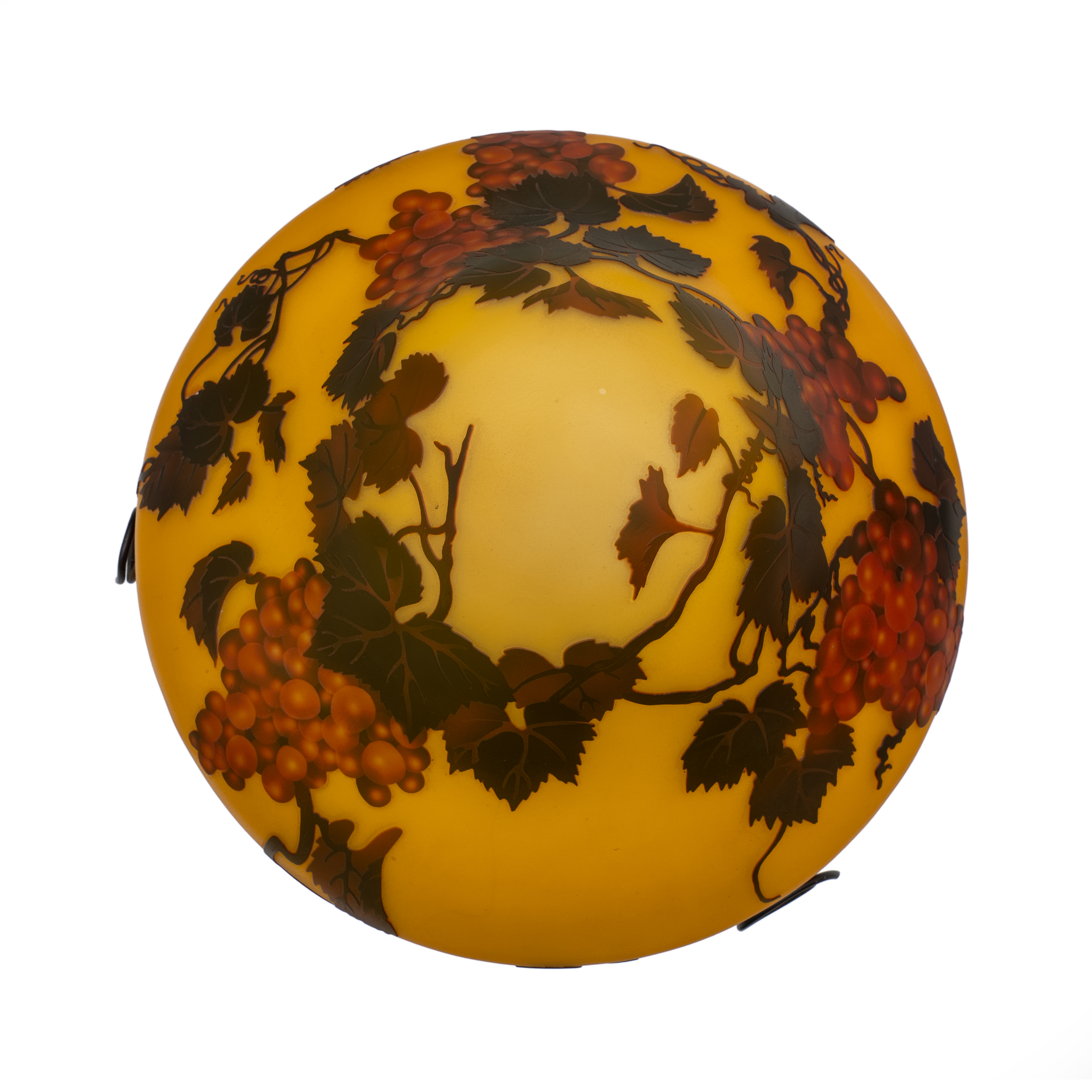 Émile Gallé Art Nouveau Cameo Bulb Glass and Bronze Table Lamp, France 1900