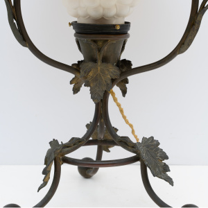 Émile Gallé Art Nouveau Cameo Bulb Glass and Bronze Table Lamp, France 1900