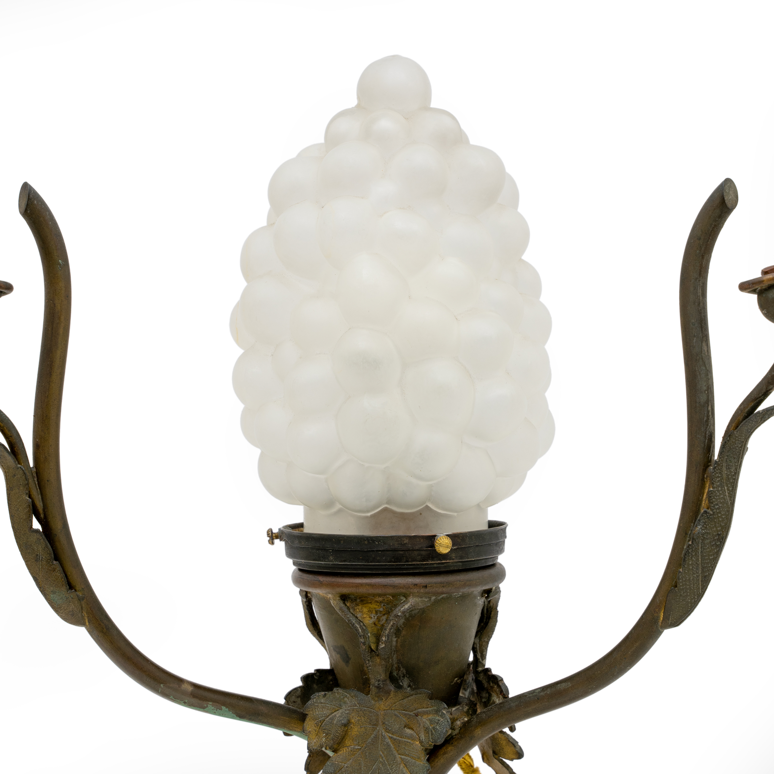 Émile Gallé Art Nouveau Cameo Bulb Glass and Bronze Table Lamp, France 1900