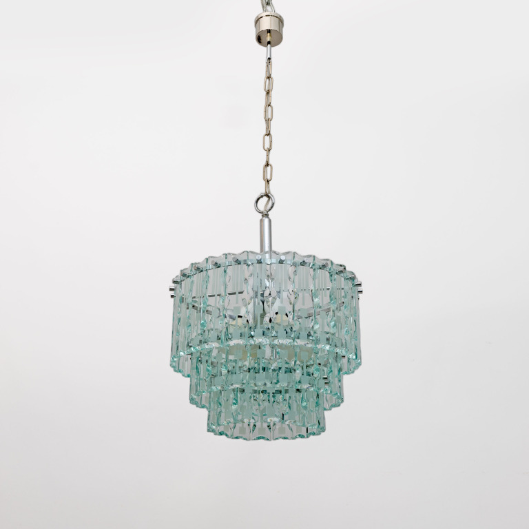 Ground Crystal Chandelier by Cristal Art, Italy, 1970s - Image 2
