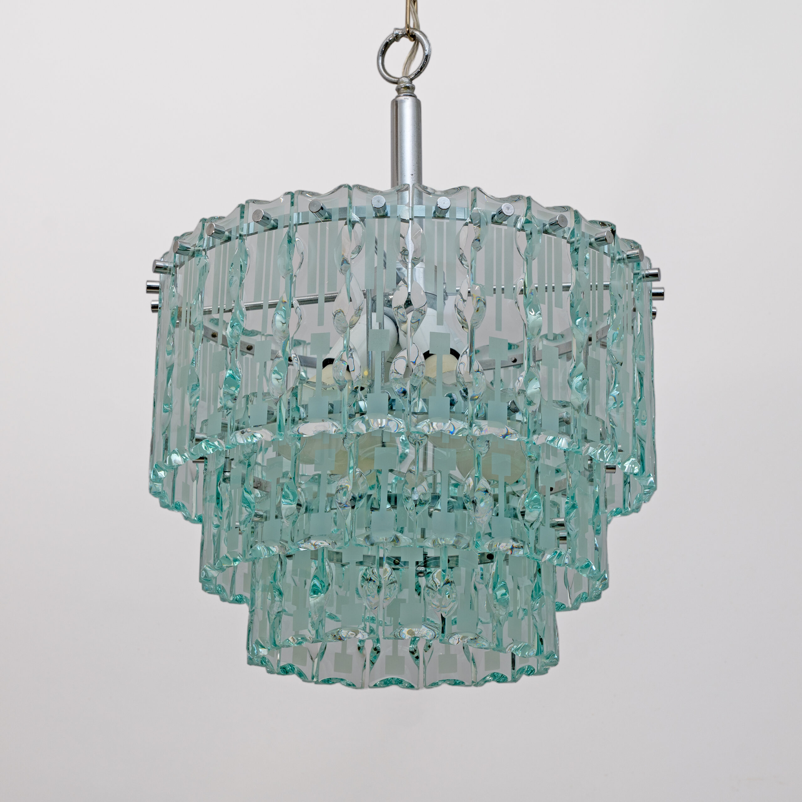Ground Crystal Chandelier by Cristal Art, Italy, 1970s