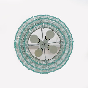 Ground Crystal Chandelier by Cristal Art, Italy, 1970s