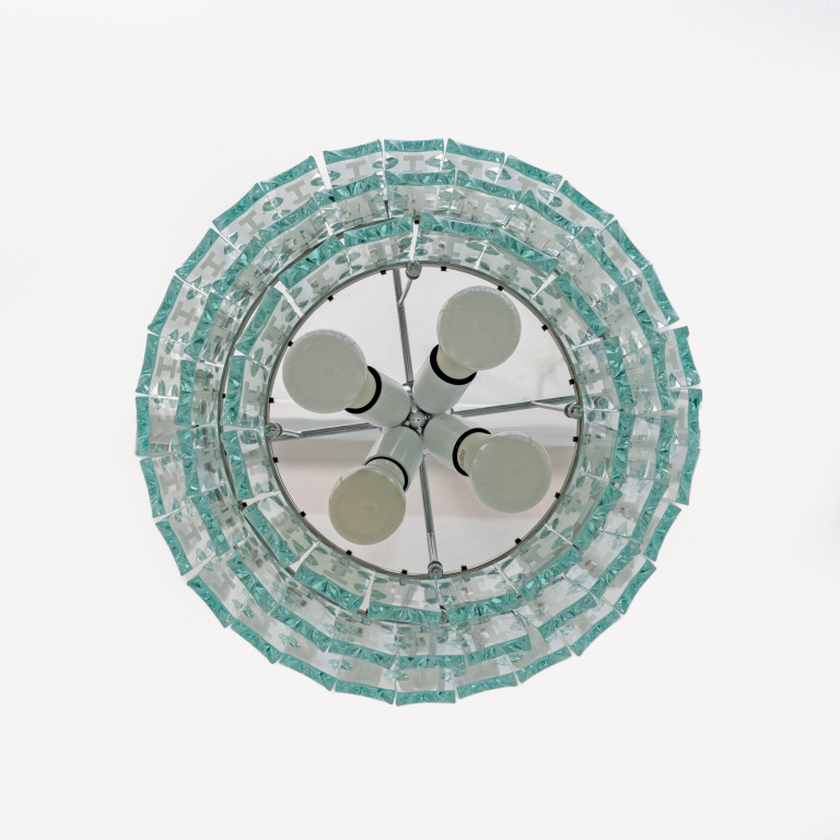 Ground Crystal Chandelier by Cristal Art, Italy, 1970s - Image 8