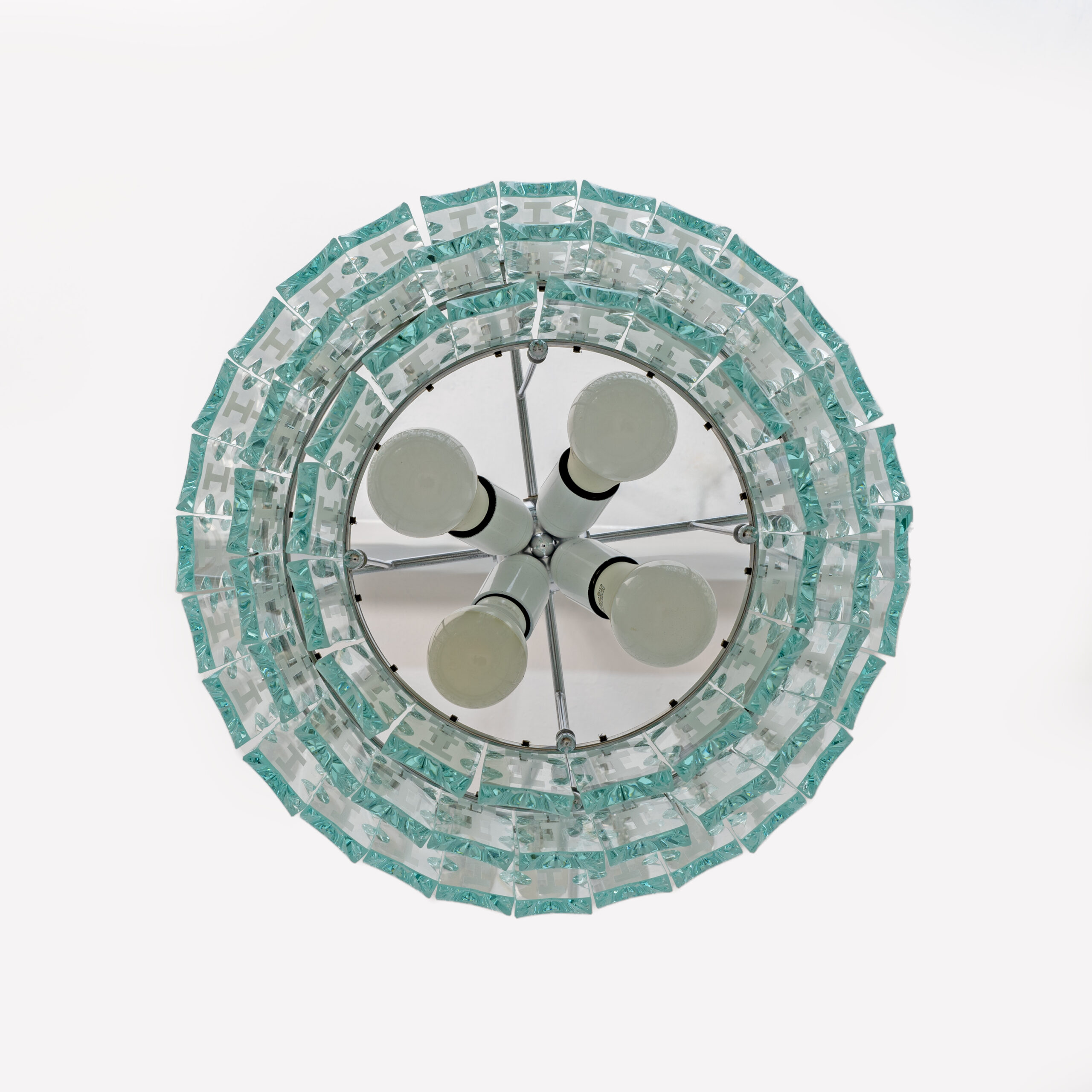 Ground Crystal Chandelier by Cristal Art, Italy, 1970s