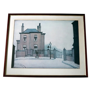 A very large Laurence Stephen Lowry Colour Print - quality wood frame C.20thC