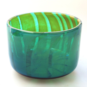 A mid-century modern Maltese Mdina Michael Harris Design art glass Bowl 1970+