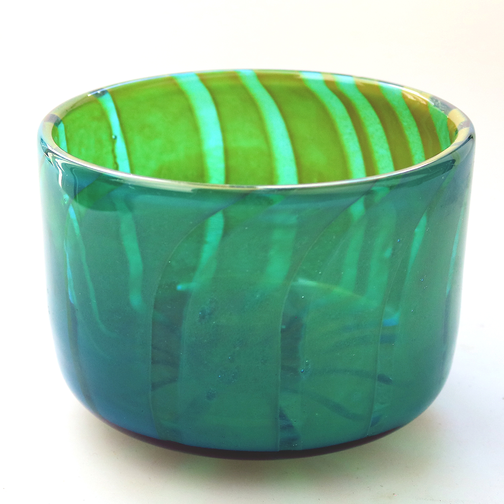 A mid-century modern Maltese Mdina Michael Harris Design art glass Bowl 1970+