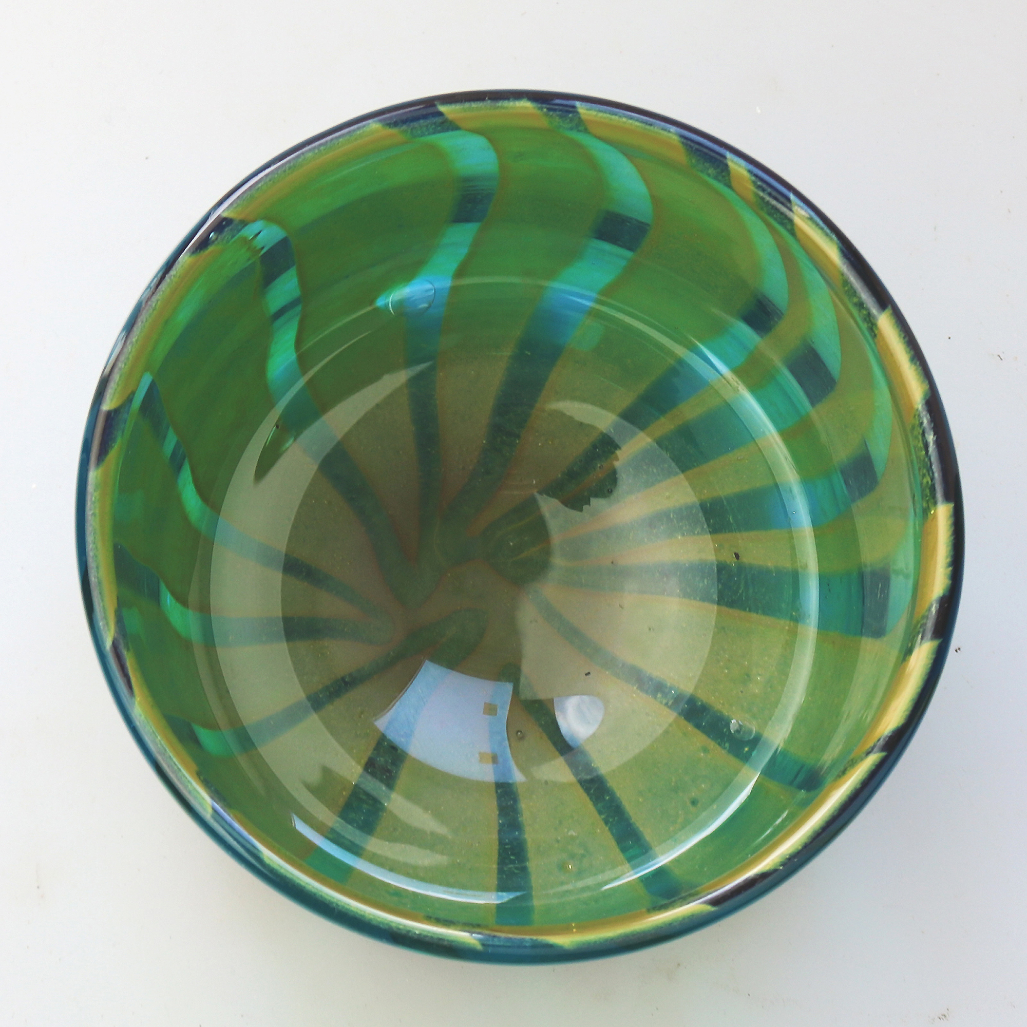 A mid-century modern Maltese Mdina Michael Harris Design art glass Bowl 1970+