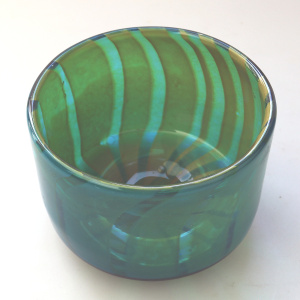 A mid-century modern Maltese Mdina Michael Harris Design art glass Bowl 1970+