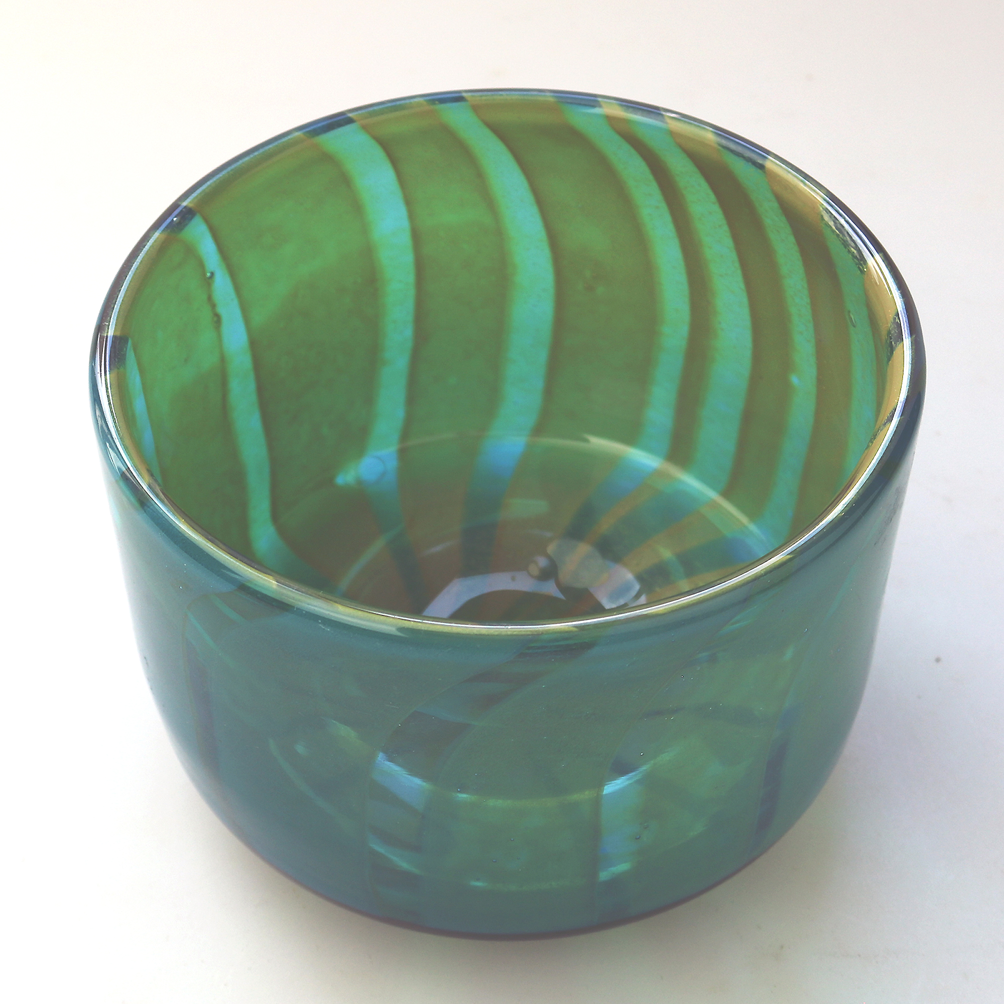 A mid-century modern Maltese Mdina Michael Harris Design art glass Bowl 1970+