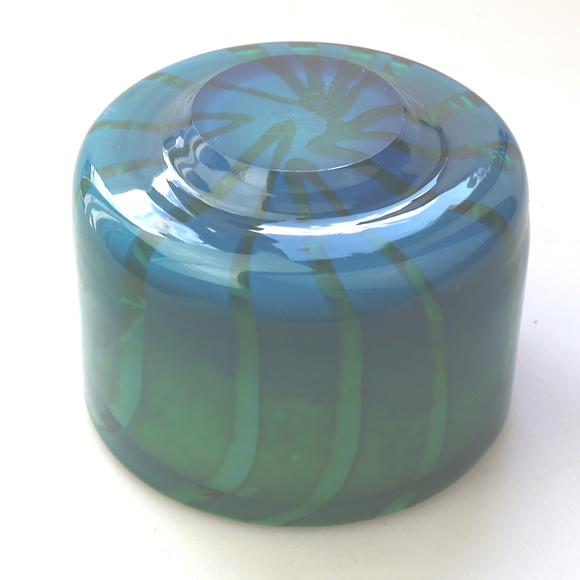 A mid-century modern Maltese Mdina Michael Harris Design art glass Bowl 1970+