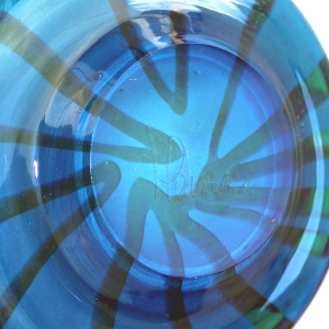 A mid-century modern Maltese Mdina Michael Harris Design art glass Bowl 1970+