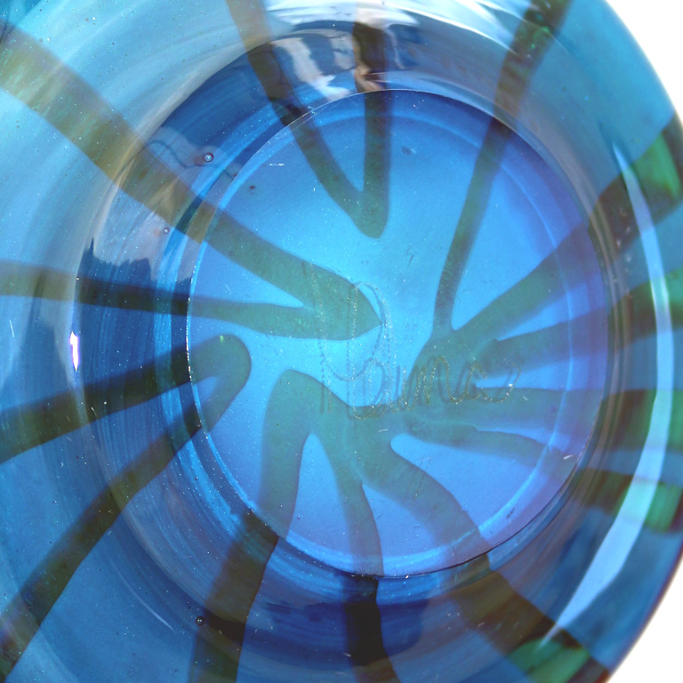 A mid-century modern Maltese Mdina Michael Harris Design art glass Bowl 1970+ - Image 5