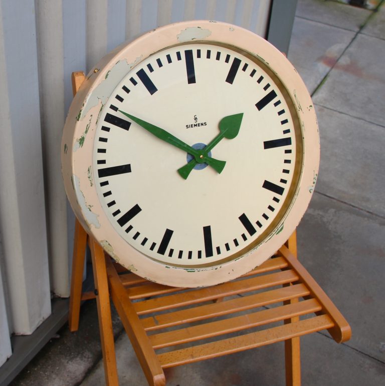 Mid Century Wall Clock By Siemens, 1950s