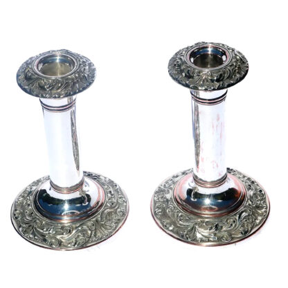 A pair antique Georgian Old Sheffield silver Plate Candlesticks C.early 19thC - Image 2