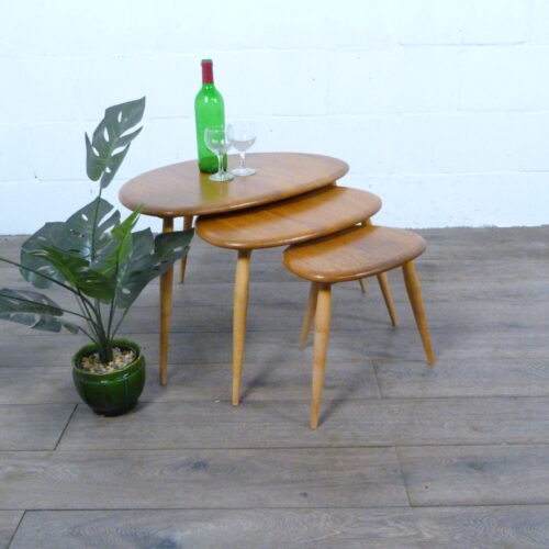 Ercol Pebbles Blonde Nest of Tables