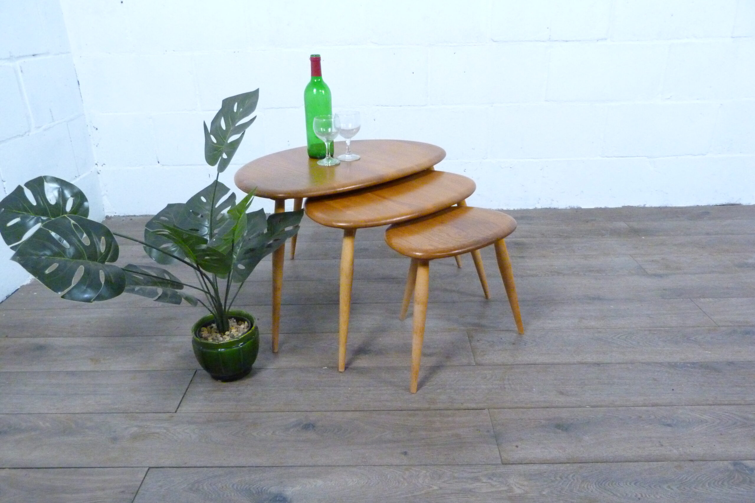Ercol Pebbles Blonde Nest of Tables