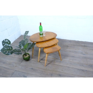 Ercol Pebbles Blonde Nest of Tables