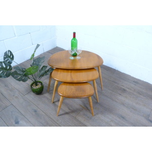Ercol Pebbles Blonde Nest of Tables