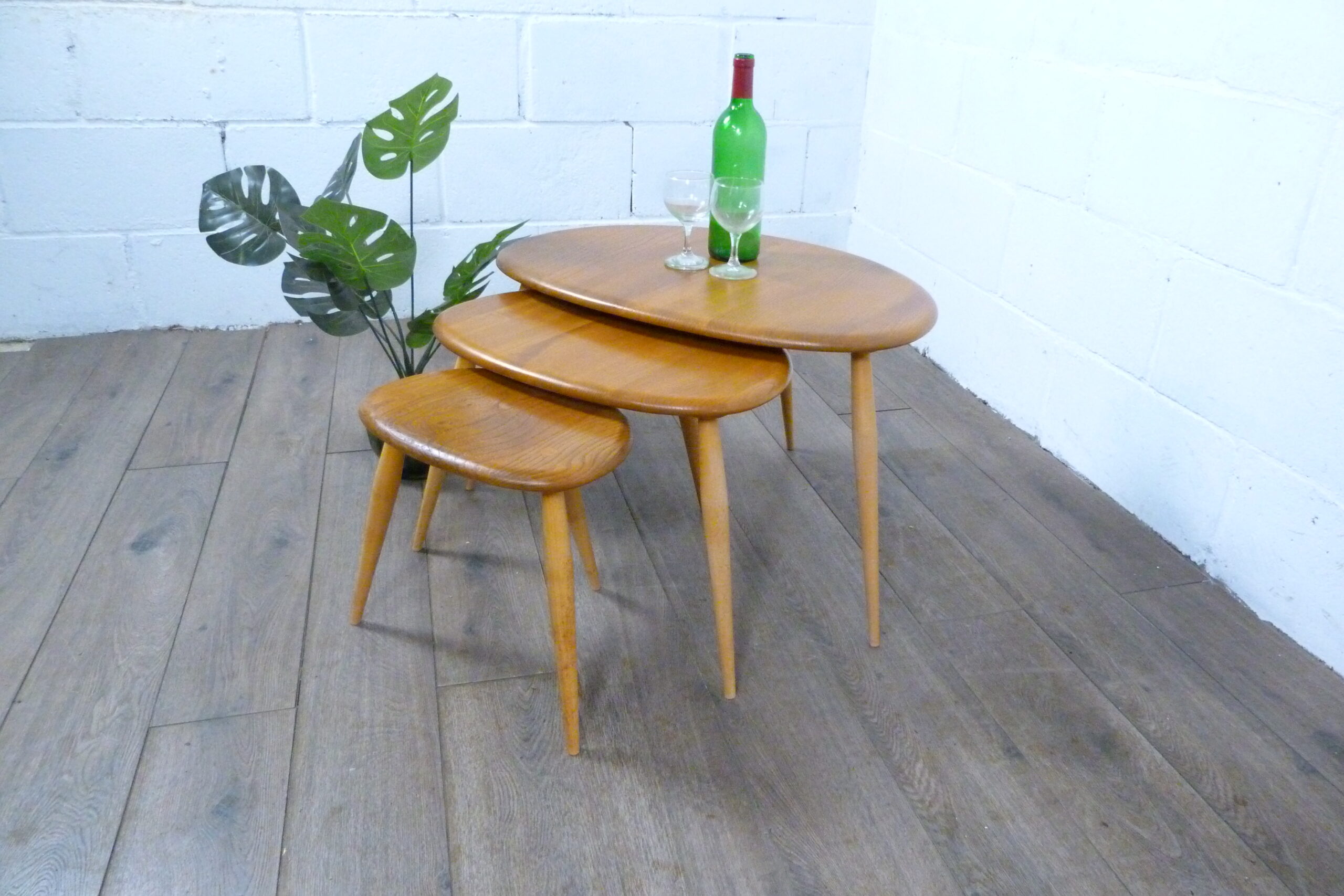 Ercol Pebbles Blonde Nest of Tables
