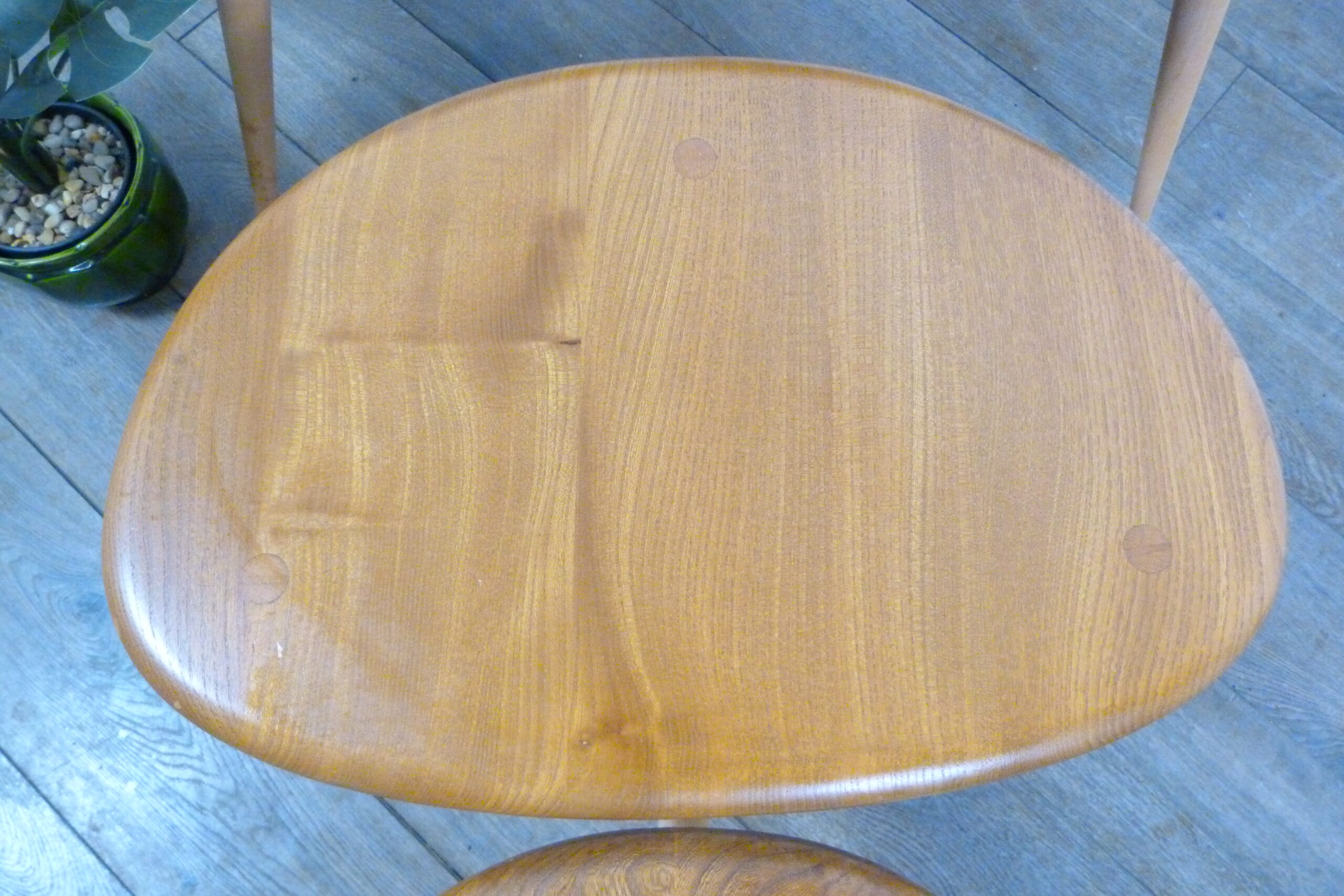 Ercol Pebbles Blonde Nest of Tables