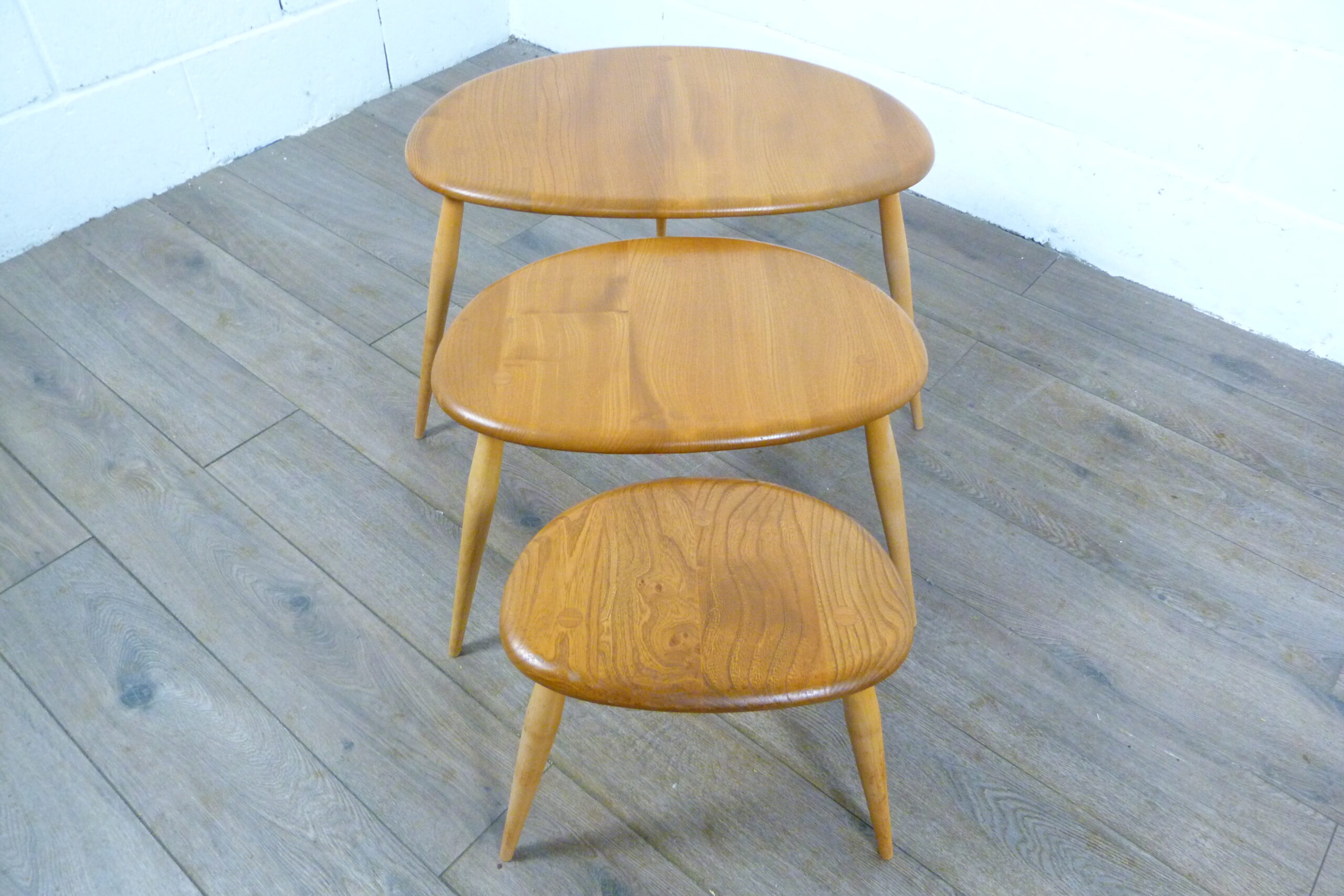 Ercol Pebbles Blonde Nest of Tables