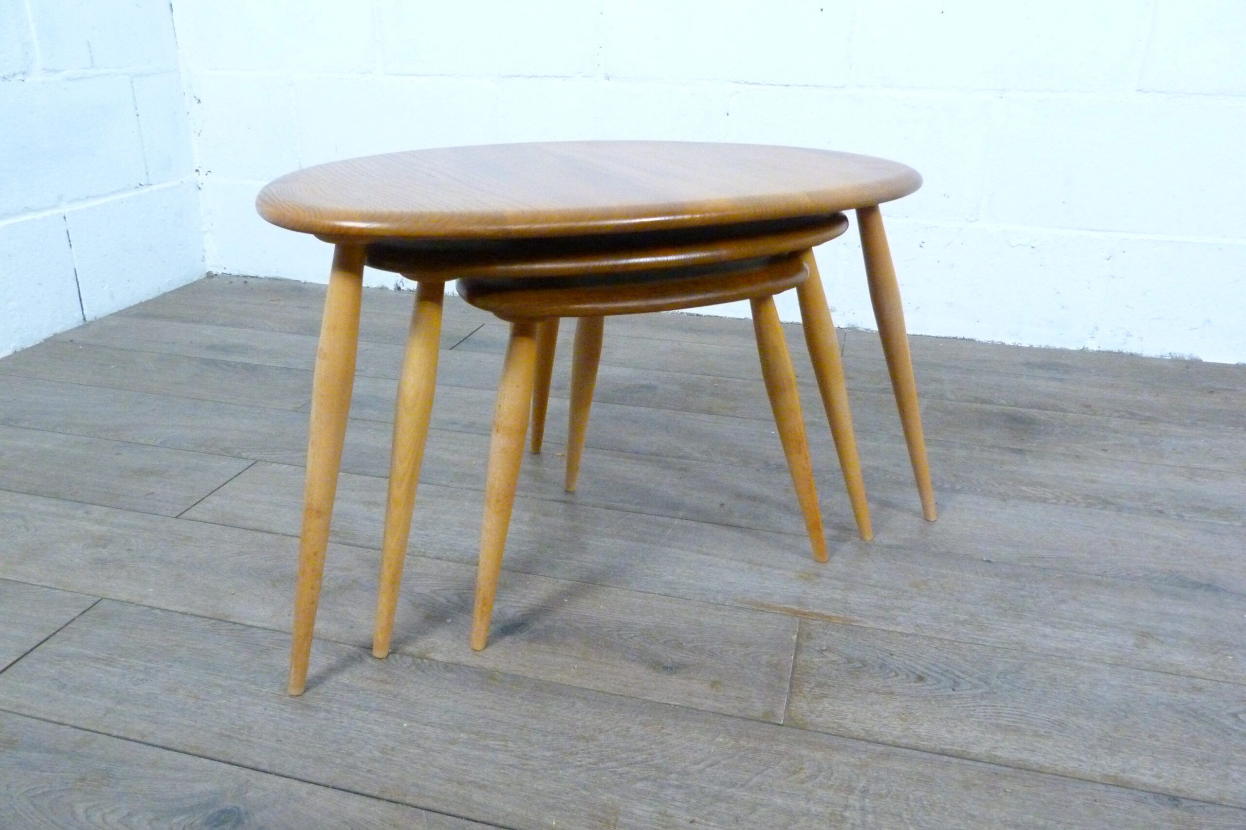 Ercol Pebbles Blonde Nest of Tables