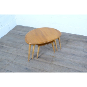 Ercol Pebbles Blonde Nest of Tables