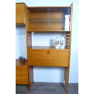 Staples 4 Bay Teak Ladderax Shelving Workspace