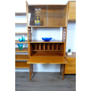 Staples 4 Bay Teak Ladderax Shelving Workspace