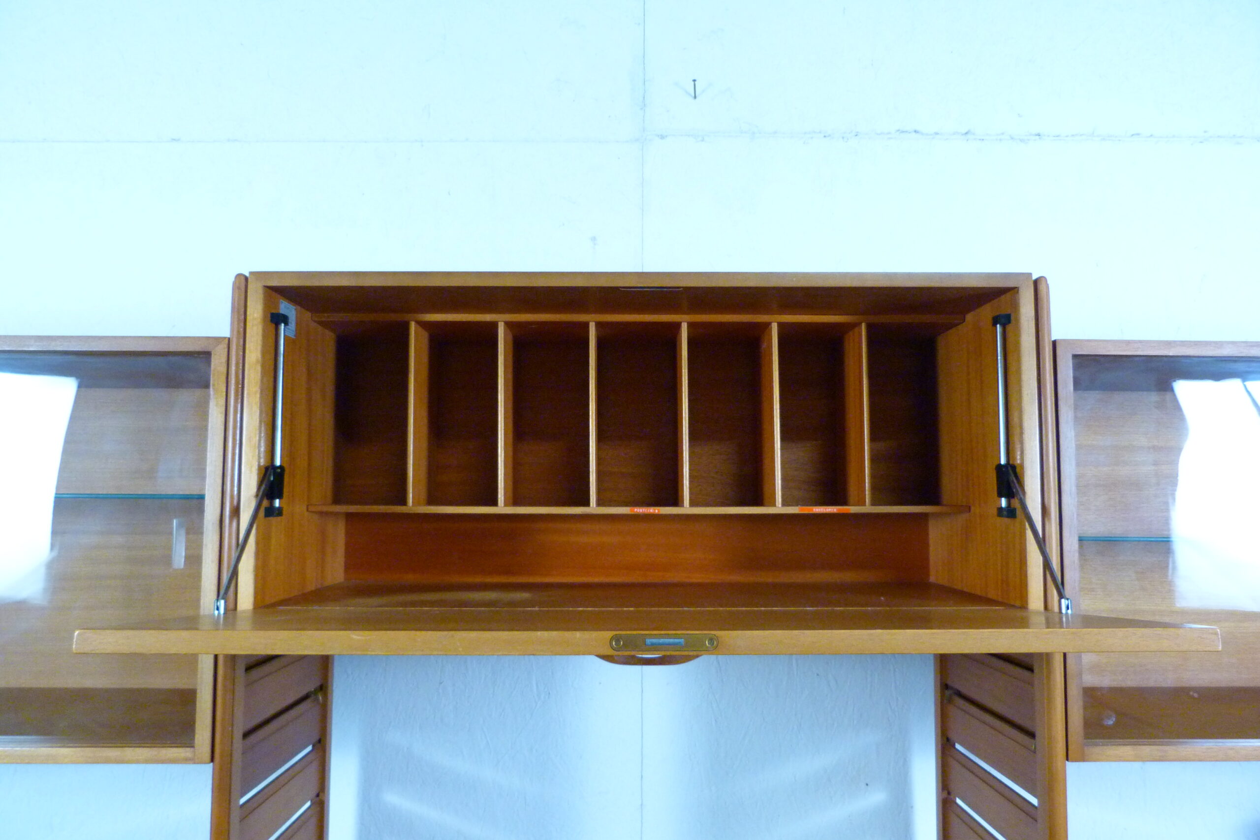 Staples 4 Bay Teak Ladderax Shelving Workspace