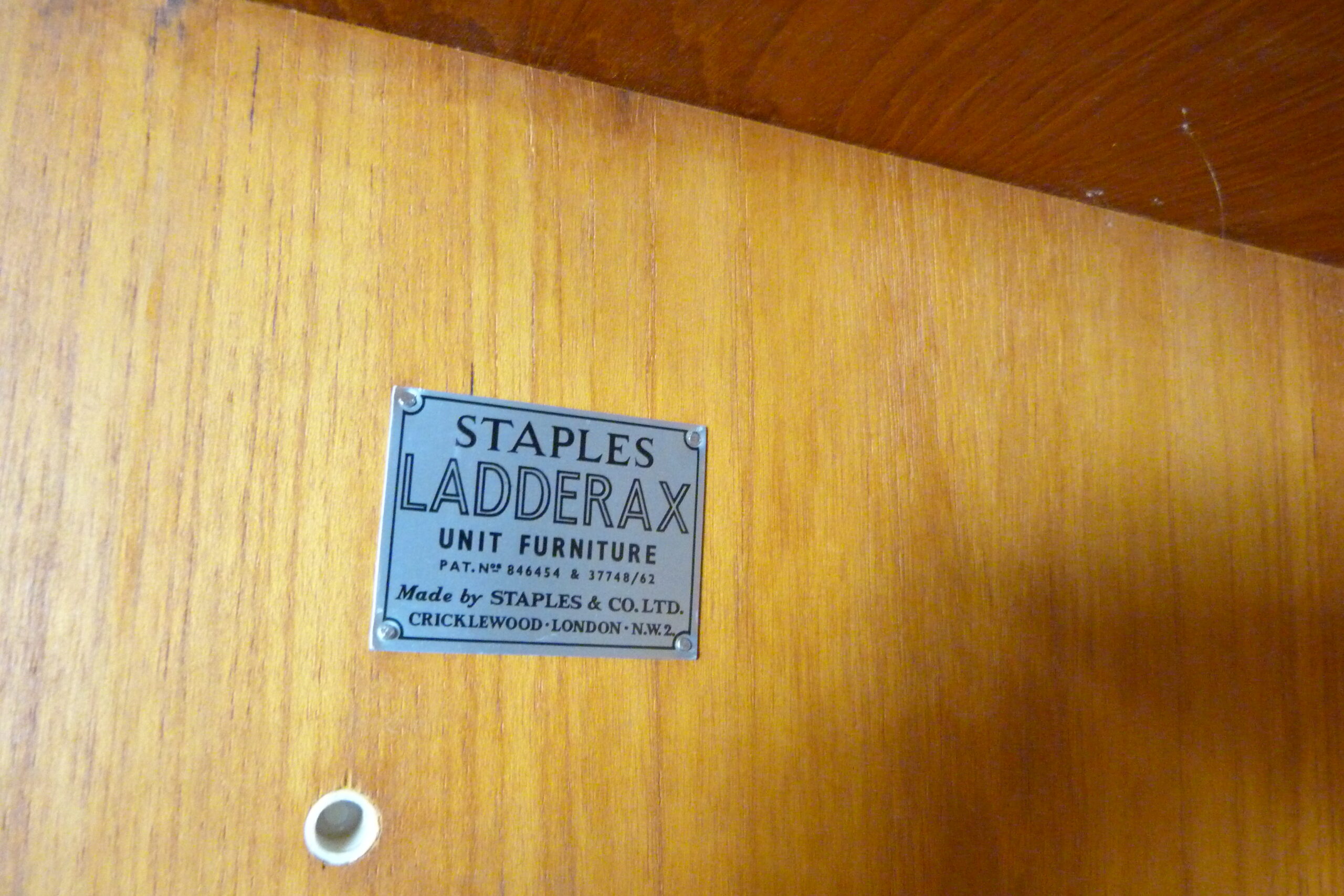 Staples 4 Bay Teak Ladderax Shelving Workspace
