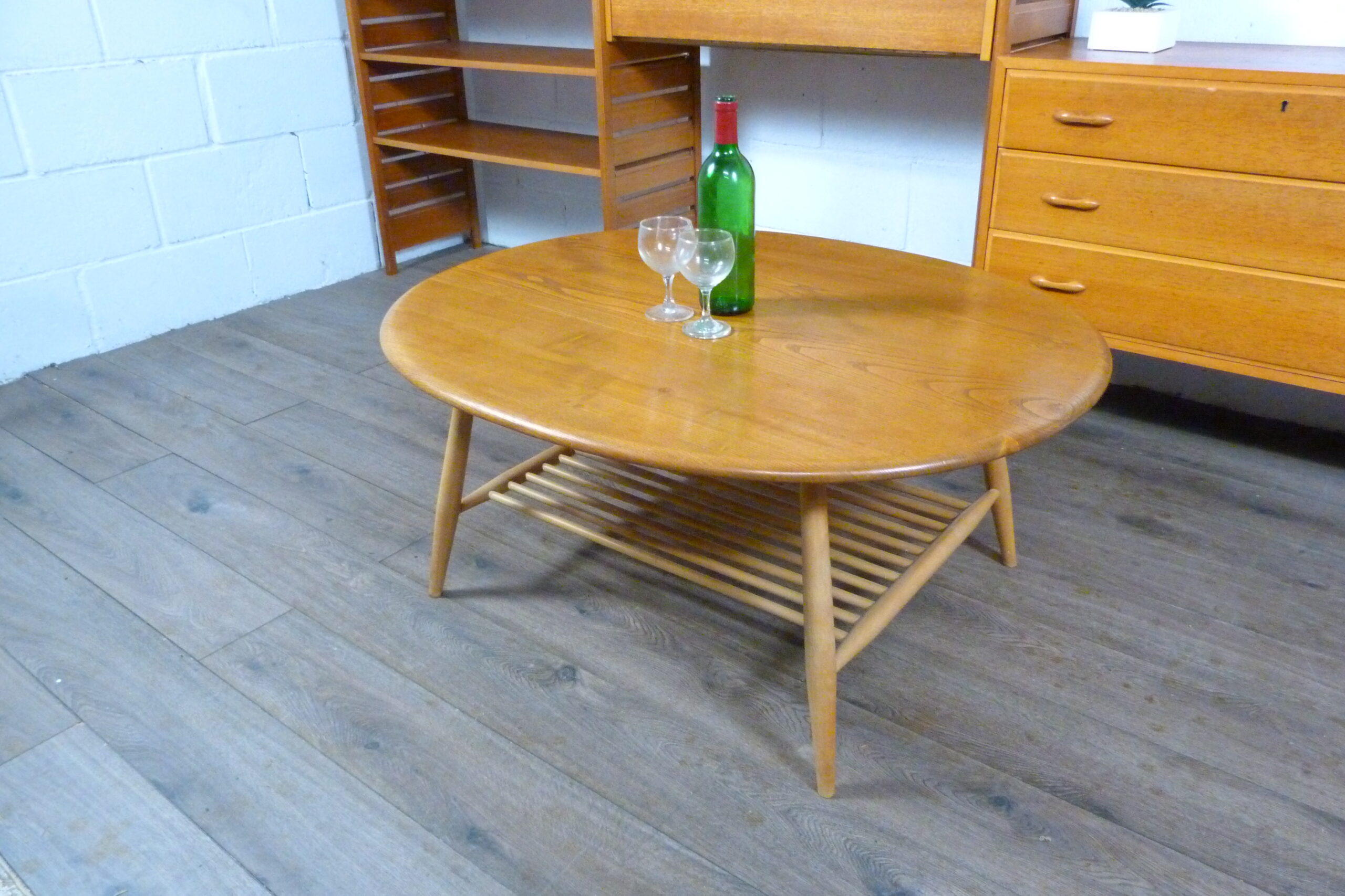 Ercol Windsor Large Oval Coffee Table Model 454