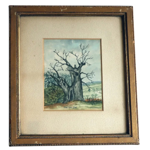 Antique historical Watercolour by Postlethwaite of Shelton Oak Shrewsbury C.1911