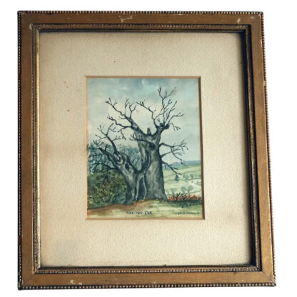 Antique historical Watercolour by Postlethwaite of Shelton Oak Shrewsbury C.1911