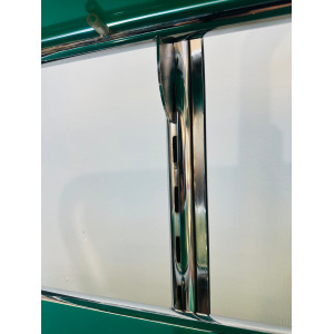 5 Shelf Chrome & Green Perspex Shelving Unit, 1970s