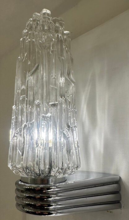 Hoffmeister Iced Glass Wall Lights, 1970s - Image 2